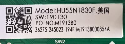 MAIN INSIGNIA / 245023 / T.MS3553.761 / HU55N1830F / 190130 / PANEL JHD550N1F81-TX\S0\FM\ROH\BBY / MODELO NS-55D420NA20  - Imagen 2