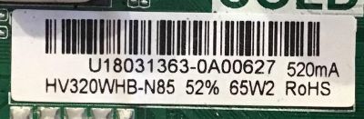 MAIN FUENTE (COMBO) POLAROID / 32GSD3000FB / TP.MS3553.PB855 / HV320WHB-N85 / U18031363 / MODELO 32GSD3000FB - Imagen 2