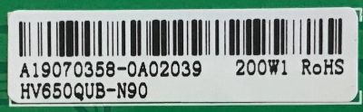 LED DRIVER VIZIO / 60101-03423 / PW.LD172W13671 / HV650QUB-N90 / PANEL BOEI650WQ1_H / MODELO M656-G4 LBNFQOAV - Imagen 2