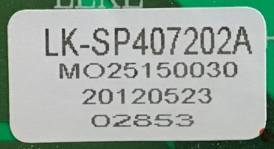 FUENTE DE PODER APEX / LK-SP407202A / MO25150030 / 20120523 / CQC04001011196 / PANEL T315XW06 V.5 / MODELO LE3212D - Imagen 2