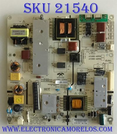 FUENTE DE PODER WESTINGHOUSE / AY128D-4SF07 / 3BS0040814 / PANEL LTA400HM24 / MODELO EU40F1G1 TW-74121
