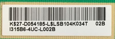 BACKLIGHT SHARP / 27-D054185 / VIT70097.10 / VIT70097.20 / PANEL V315B6-L03 REV.C1 / MODELO LC-32SV29U - Imagen 2