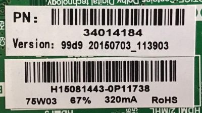 MAIN FUENTE (COMBO) ELEMENT / 34014184 / TP.MS3393.PB851 / PANEL T430HVN01.0 / MODELO ELEFT436 - Imagen 2