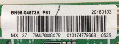 T-CON SAMSUNG / BN95-04573A / BN97-13560A / BN41-02625A / PANEL CY-KM075FLLVDH / MODELOS UN75MU800DFXZA FE05 / UN75MU800DFXZA FA02 / UN75MU8000FXZA FC05 / UN75MU800DFXZA - Imagen 3