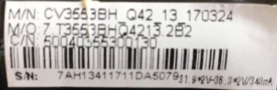 MAIN FUENTE (COMBO) FURRION / 5004035355300130 / CV3553BH-Q42 / 7AH13411 / 170324 / PANEL HK315LEDM-JH69H / MODELO FEHS32D9A - Imagen 3