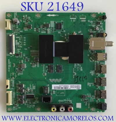 MAIN TCL / 08-CS49TML-LC244AA / 40-MST10C-MAB2HG / V8-ST10K01-LF1V1282 / 08-MST1001-MA300AA / PANEL LVU485ND1L CD9W09 / DISPLAY ST4851D04-3 / MODELO 49S405TDAA / 50S431