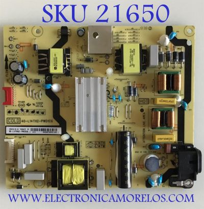 FUENTE DE PODER TCL / NUMERO DE PARTE 08-L14TWA2-PW220AL / 40-L14TH2-PWD1CG / PARTE SUSTITUTA 08-L14TWA2-PW220AN / PANEL LVU485ND1L CD9W09 / MODELOS 49S405TDAA / 50S431 / 55S403