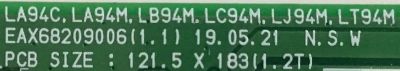 MAIN LG / EBU65672220 / EAX68209006(1.1) / PANEL NC320DXG-ABGX2 / MODELOS  32LM620BPUA.DUSELUM / 32LM620BPUA.BUSELJM - Imagen 2