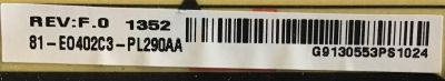 FUENTE DE PODER TCL / 81-E0402C3-PL290AA / 40-E04021-PWF1XG / E0402C1 / PANEL LVF400NDDL / MODELO LE40FHDE3010TDAA - Imagen 3