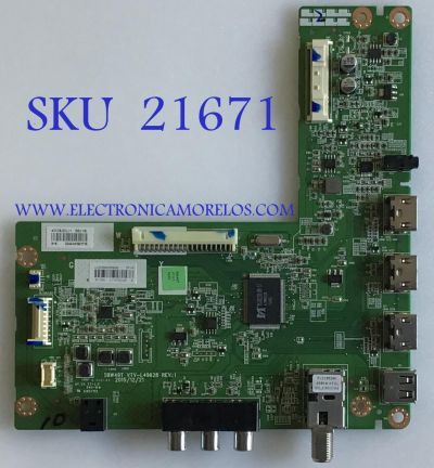 MAIN TOSHIBA  / 461C8J21L11 / SBW49T VTV-L49628 REV:1 / 431C8J21L11 / PANEL K490WDR1 / MODELO 49L420U REV.A