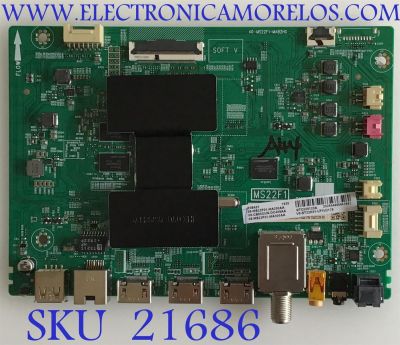 MAIN TCL / 08-CS65CUN-OC409AA / 40-MS22F1-MAB2HG / 08-MS22F01-MA300AA / V8-ST22K01-LF1V2178 / PANEL LVU65NDEL CD9W12 V2 / MODELO 65S425