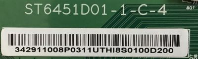 T-CON TCL / 34.29110.08P / ST6451D01-1-C-4 / 342911008P / PANEL LVU65NDEL CD9W12 V2 / DISPLAY ST6451D01-1 / MODELO 65S425 - Imagen 2