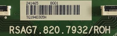 T-CON SHARP / 241465 / RSAG7.820.7932/ROH / PANEL HD550S1U51-TAL2B1\S0\GM\BBY\ROH / MODELO LC-55LBU711U - Imagen 2