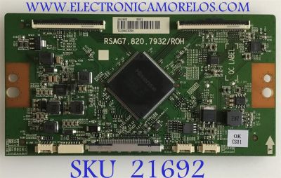 T-CON SHARP / 241465 / RSAG7.820.7932/ROH / PANEL HD550S1U51-TAL2B1\S0\GM\BBY\ROH / MODELO LC-55LBU711U