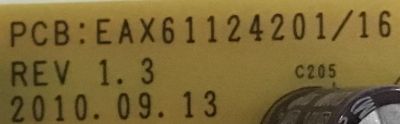 FUENTE DE PODER LG / EAY60869307 / EAX61124201/16 / 60869307 / 3PAGC10011A-R / LGP37-10LF / PANEL LC370WUE (SC)(A1) / MODELOS 37CS560-UE.AUSYLUR / 37LD452B-UA.AUSYLJR / 37LK450-UB.CUSYLH / 37LK450-UH.CUSYLH - Imagen 2