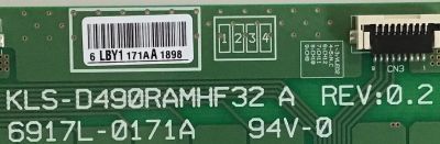 LED DRIVER LG / 6917L-0171A / KLS-D490RAMHF32 / PANEL LD490DNUN (TH)(C2) / MODELO 49VL5B-B.AUSDLJM - Imagen 2