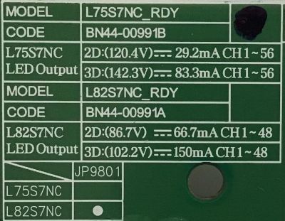 LED DRIVER SAMSUNG / BN44-00991B / L75S7NC_RDY / BN4400991B / DISPLAY BN96-48142A / PANEL CY-TR075FLAV3H / MODELOS QN75Q7DRAFXZA AA02 / QN75Q70RAFXZA AA02 / QN75Q7DRAFXZA FA01 - Imagen 2