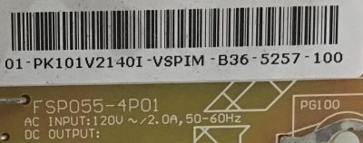 FUENTE DE PODER TOSHIBA / 75023680 / FSP055-4P01 / PK101V2140I / 3BS0274413GP / PANEL V236H1-LE4 REV.C3 / MODELO 24SLV411U - Imagen 2