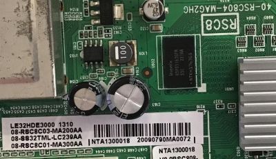 MAIN TCL / 08-SS32TML-LC239AA / 40-RSC804-MAG2HG  / 08-RSC8C03-MA200AA / 08-RSC8C01-MA300AA / PANEL LVW320NDCL / MODELO LE32HDE3000TAAA - Imagen 2