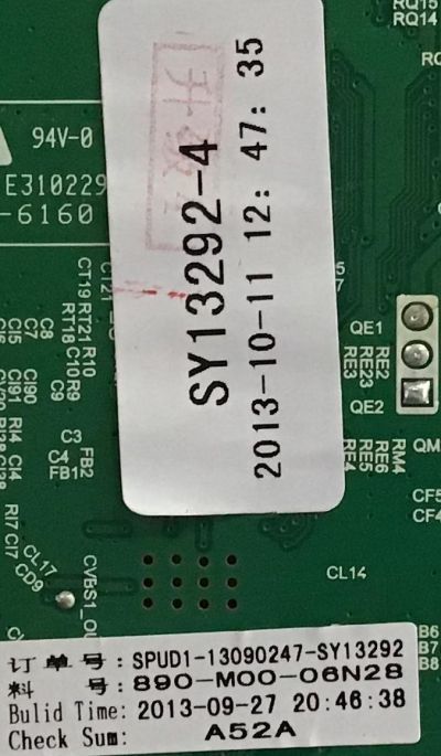 MAIN WESTINGHOUSE / 890-M00-06N28 V.1 / T.MS3393.81 / B13095354 / SY13292-4 / PANEL T550HVN2.1 / MODELOS DWM55F1Y1 TW-75901-C055C  - Imagen 2