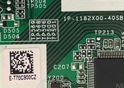 T-CON PARA TV SHARP AQUOS SERIES LED 4K UHD SMART ANDROID TV / NUMERO DE PARTE T70XAUA001AC / 1P-1182C00-40SB / 1P-1182X00-40SB / E253117 / PANEL SD700DUS-4 / MODELO 4T-C70BK2UD / V705-H3 LFTRZOMW - Imagen 2