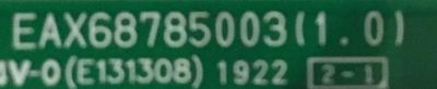 MAIN LG / EBT66130901 / EAX68785003 (1.0) / PANEL HC820DQF-VCXR1-211X / MODELO 82UM8070PUA.BUSJLJR - Imagen 2