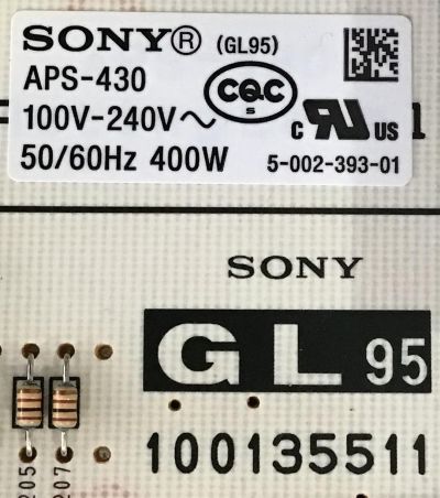 FUENTE DE PODER PARA TV SONY BRAVIA / NUMERO DE PARTE 100139012 / 100135511 / APS-430(CH) / APS-430 / 1-001-390-12 / PARTES SUSTITUTAS 100139011 / 100139013 / PANEL YM9F065CNO01 / DISPLAY HV650QUB-N9K / MODELO XBR-65X800G / XBR65X800G - Imagen 3