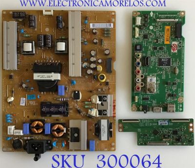KIT DE TARJETAS  LG / MAIN EBT63034611 / EAX65614404(1.0) / FUENTE EAY63072101 / LGP55-14PL2 / T-CON 6871L-3653B / 6870C-0471D / PANEL LC550DUE (FG)(A6) / MODELO 55LB5550-UY.BUSWLJR