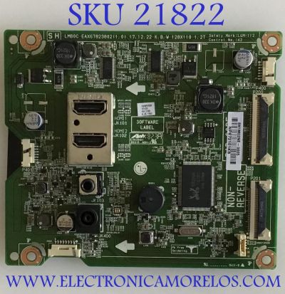 MAIN MONITOR LG / EAX67823802(1.0) / NP872101KB / PANEL LGM340FS41 / MODELO 34WK500-P.AUSLESN