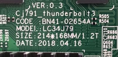 MAIN SAMSUNG MONITOR CURVO CON QUANTUM / BN91-20672F / BN41-02654A / PANEL CY-PK340FNLV7F / MODELO LC34J791WTNXZA FF06 - Imagen 3