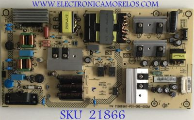 FUENTE DE PODER VIZIO / PLTVIW461XAB1 / 715G8967-P01-005-003M / (X)PLTVIW461XAB1 / PANEL TPT550F2-PU2L02.Q REV:S02A / MODELOS D55X-G1 LTMDXWAU / D55X-G1 LTMWWUMV
