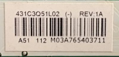 MAIN TOSHIBA / 75023635 / STL32T  VTV-L32710 / 461C3Q51L02 / 431C3Q51L02 / PANEL V315B5-LE1 REV.C2 / MODELO 32SLV411U - Imagen 3