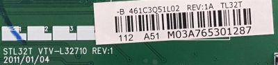 MAIN TOSHIBA / 75023635 / STL32T  VTV-L32710 / 461C3Q51L02 / 431C3Q51L02 / PANEL V315B5-LE1 REV.C2 / MODELO 32SLV411U - Imagen 2