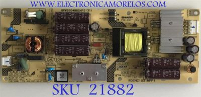 SUB FUENTE PARA MONITOR SHARP / RDENC1031MPP1 / QPWBS0486SNP2 (31) / PSD-0977 / MODELO PN-E703