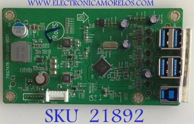 USB BOARD ACER / USBFQK2 / 715G7478-T01-000-005Y / QFUS0BA001000Q / PANEL TPM315WQ1 -DVR01-A REV:000A / MODELO XZ321QU