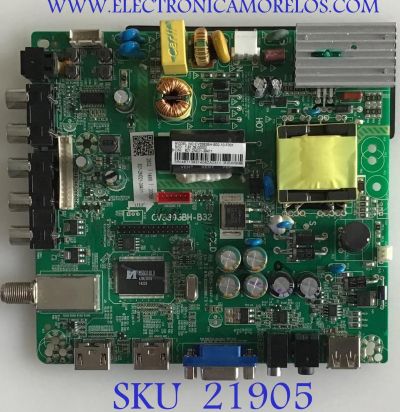 MAIN FUENTE (COMBO) INSIGNIA / 821-2N021-39411 / CV3393BH-B32 / 1.81.39.00002 / PANEL LC320EUJ-FFE2 / MODELO NS-32D512NA15