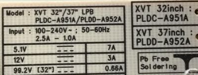 FUENTE DE PODER VIZIO / 0500-0612-0010 / 3PCGC10010A-R / 050006120010 / PLDC-A951A / PANEL LC320EUH-(SC)(R1) / MODELO XVT323SV - Imagen 2