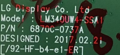 T-CON DELL ALIENWARE / 6871L-5170A / 6870C-0737A / PANEL LM340UW4(SS)(A1) / MODELO AW3418DWB - Imagen 3