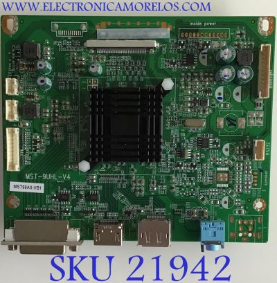 MAIN VIOTEK MONITOR / JRYL08C-U12DV / MST-9UHL-V4 / MST98A0.VB1 / 821-50762 / MODELO GN35DA