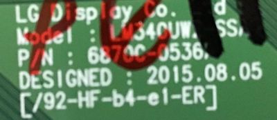 T-CON DELL / 6871L-4056A / 6870-0536A / PANEL LM340UW2(SS)(A1) / MODELO U3415WB - Imagen 3