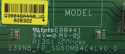 T-CON WESTINGHOUSE / LJ94-30048A / 13VNB_FP_SQ60MB4C4LV0.0 / 30048A / MODELOS DWM55F2Y1 TW-79607 / DWM55F1G1 TW-78907 / DWM55F2Y1 TW-04411 - Imagen 2