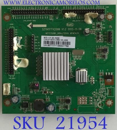 TARJETA INTERFACE PARA TV WESTINGHOUSE / NUMERO DE PARTE SY14369-1 / 890-105-2099 / SZTHTFTV2099 / MODELO DWM55F2Y1 TW-79607-S055E