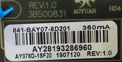 FUENTE DE MONITOR VIOTEK / AY078D-1SF20 / 3BS00831 / 841-BAY07-8D201 / PANEL LSM340YP03-M04 / MODELO GNV34DB - Imagen 2