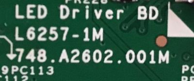 LED DRIVER DELL / 748.A2602.001M / L6257-1M / PANEL LM250WQ3(SS)(A1) / MODELO U2518DT - Imagen 2