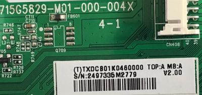 MAIN INSIGNIA / 756TXDCB01K046 / 715G5829-M01-000-004K / (T)TXDCB01K0460000 / PANEL TPT390J1-HVN04 REV:S000 / MODELO NS-39E400NA14 - Imagen 2