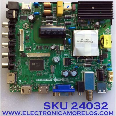 MAIN FUENTE PARA TV ELEMENT / NUMERO DE PARTE  21005686 / TP.MS3393.PB801 / TP.MS3393.PB801 / PANEL MD50004YIF / MODELO ELFW5017