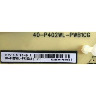 FUENTE DE PODER TCL / 08-P402W0L0PW200AA / 40-P402WL-PWB1CG / PANEL LVU750NDBL / MODELO 75R615 - Imagen 2