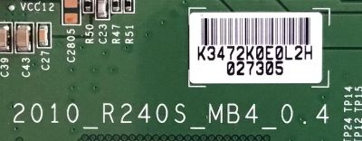 T-CON SAMSUNG / LJ94-03472K / 2010_R240S_MB4_0.4 / 3472K / SUSTITUTAS LJ94-03623A / LJ94-03400M / BN81-04356A / LJ94-03472J / LJ94-03229M / MAS SUSTITUTAS EN DESCRIPCION / PANEL LTF460HQ02 / MODELOS UN46C7000WFXZA SQ01 / UN46D6000SFXZA - Imagen 2