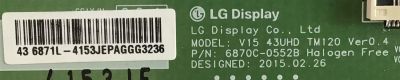T-CON LG / 6871L-4153J / 6870C-0552B / PANEL NC430DGE-SADP2 / MODELO 43UF6400-UA.BUSYLJM - Imagen 2