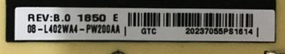 FUENTE DE PODER TCL / 08-L402WA4-PW200AA / 40-L402H8-PWB1CG / PANEL LVU750NDBL AD9W00 / MODELO 75S423 / 75S425 LBAA - Imagen 3